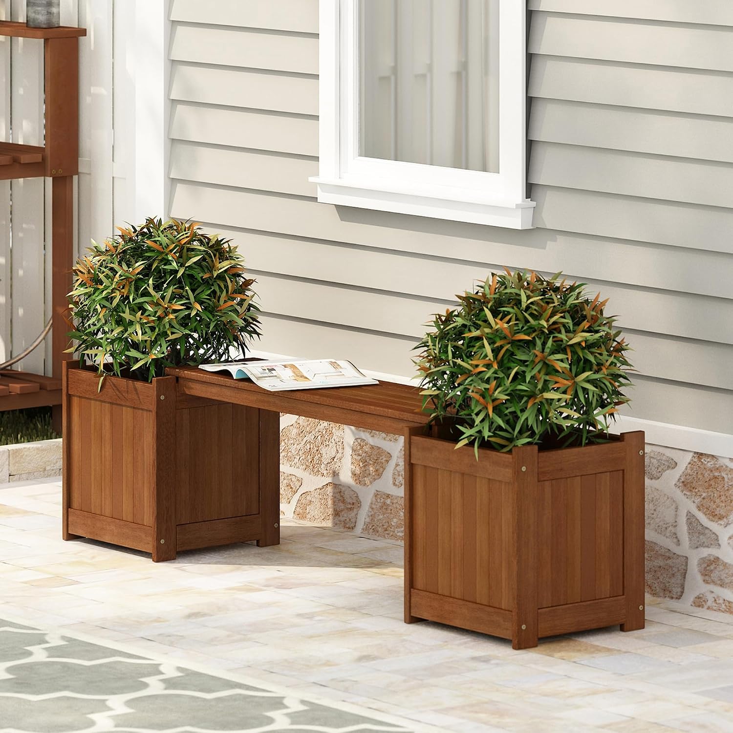 Outdoor Furniture Oil Teak - Jardinera de madera para interior y