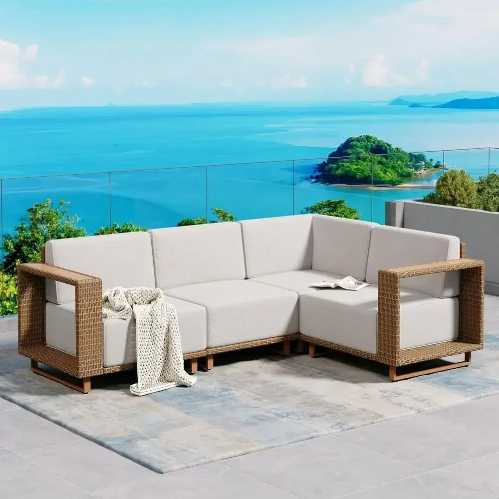 Outdoor Furniture Yellow - Sofá Seccional en Forma de L