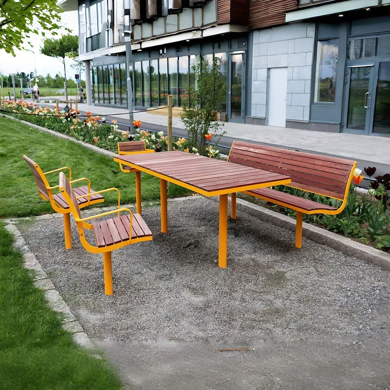Outdoor Furniture Yellow - Conjunto de Mesa y Sillas de