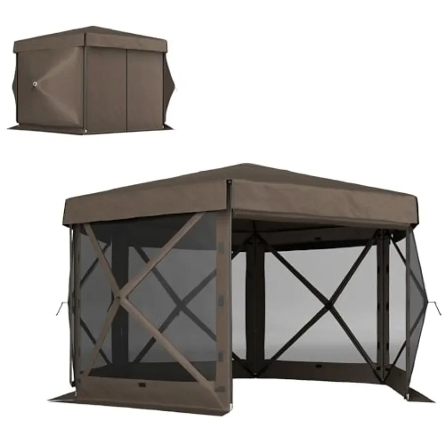 Gazebo Pop Up - Carpa Gazebo Hexagonal Plegable de 12'