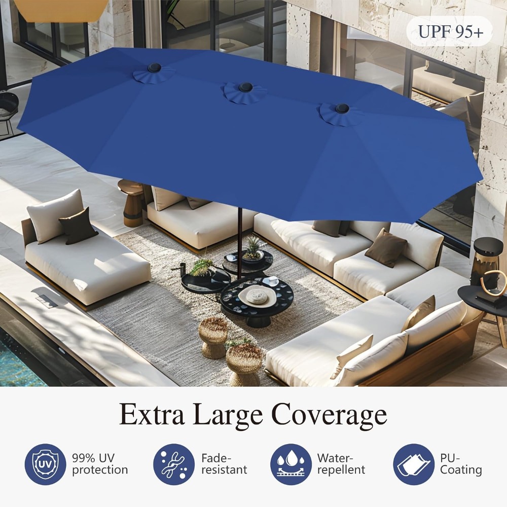 Outdoor Furniture Umbrella - Sombrilla Rectangular Extra Grande de 15