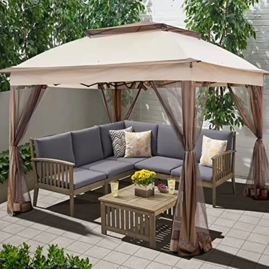 Gazebo Pop Up - Gazebo Plegable de 11'x11' para Patios,