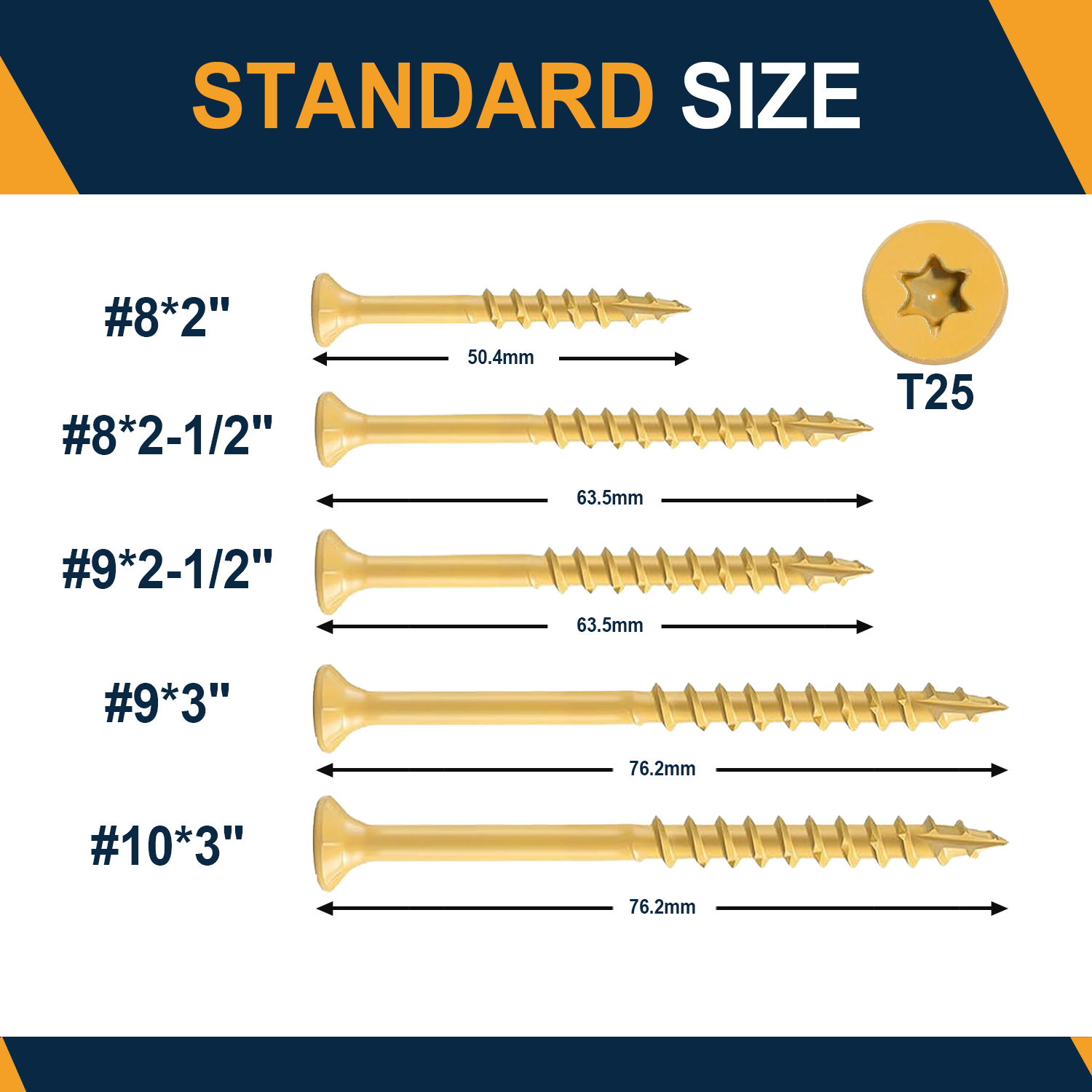 Tornillos para Madera VKKM # 8 - Outdoor Furniture Yellow reseña y precio