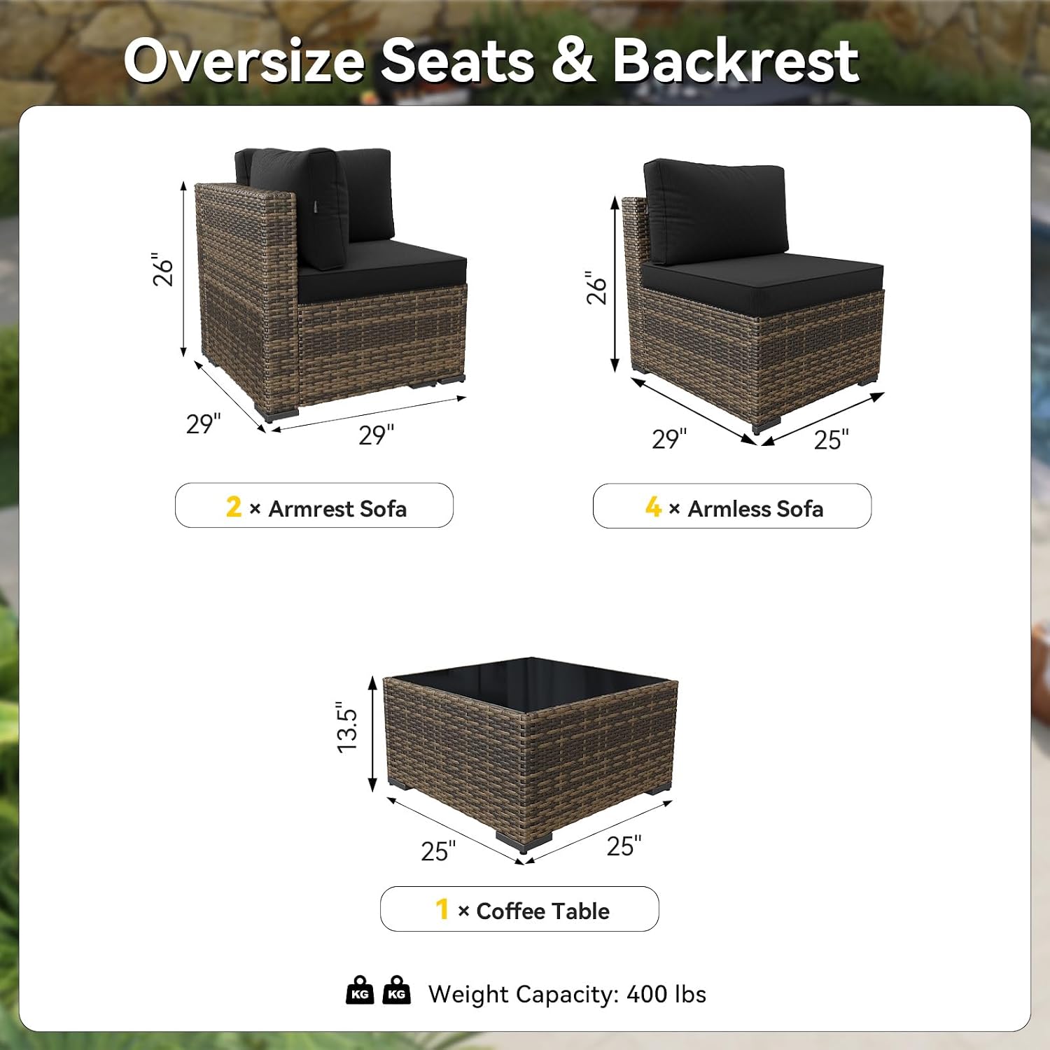 Juego de Muebles de Patio de M - Outdoor Furniture Yellow reseña y precio