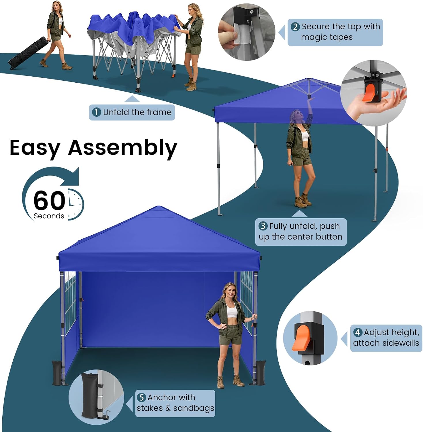 Carpa plegable de 10x10 pies c - Gazebo Pop Up reseña y precio