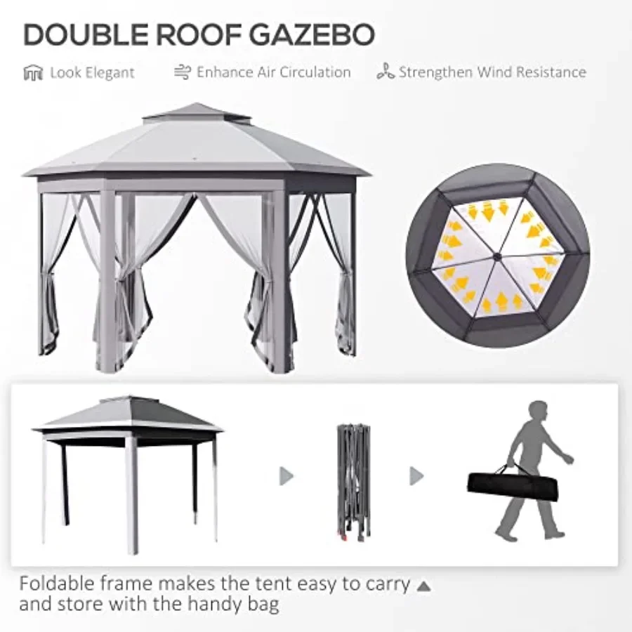 Carpa gazebo plegable de 11' x - Gazebo Pop Up reseña y precio