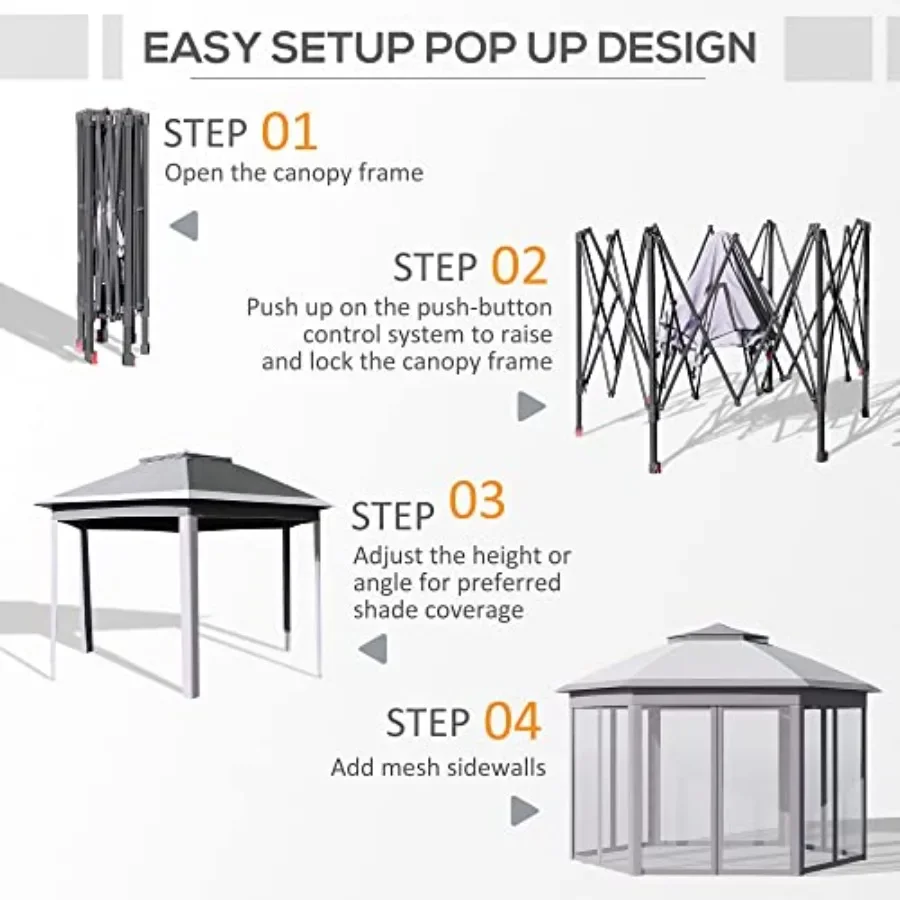 Carpa gazebo plegable de 11' x - Gazebo Pop Up reseña y precio