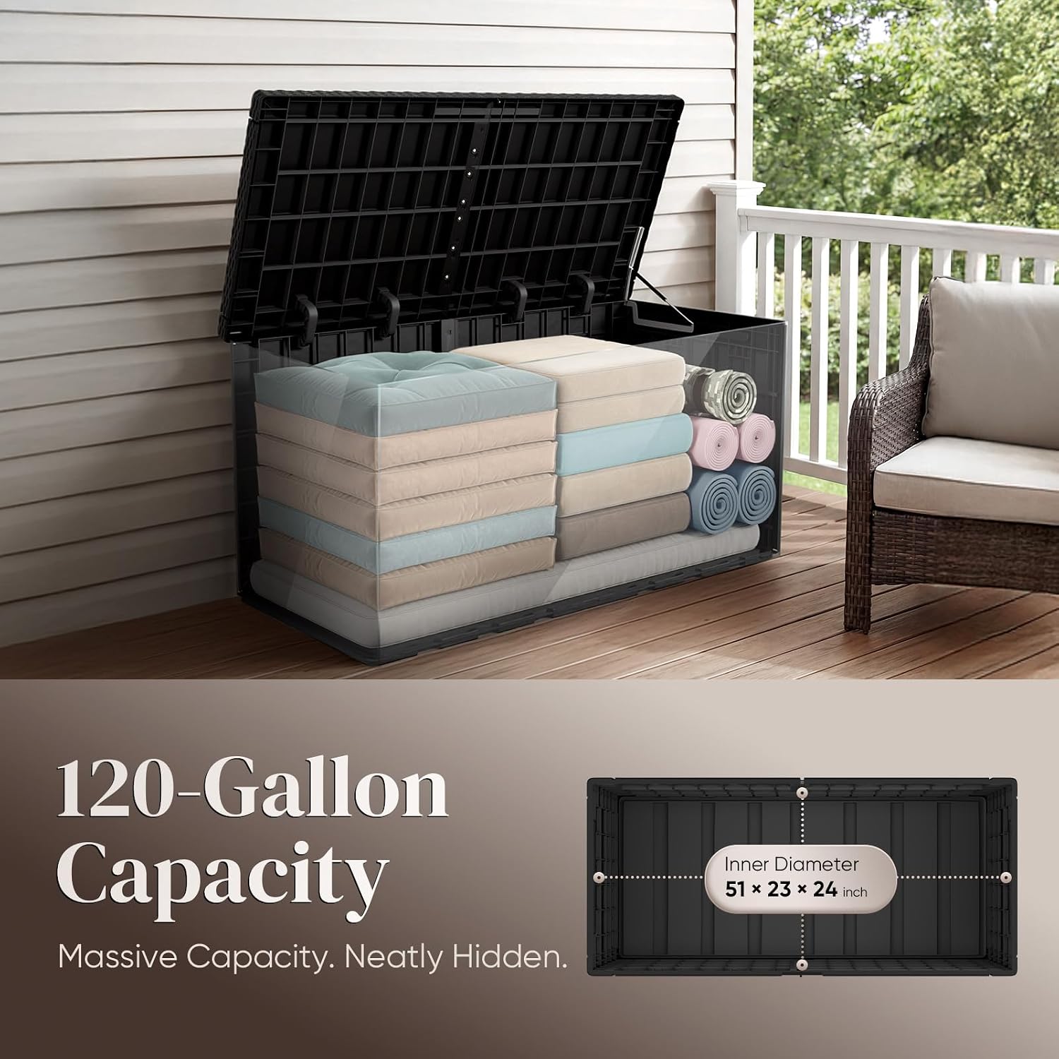 Caja de Almacenamiento Exterio - Outdoor Furniture Cushions reseña y precio