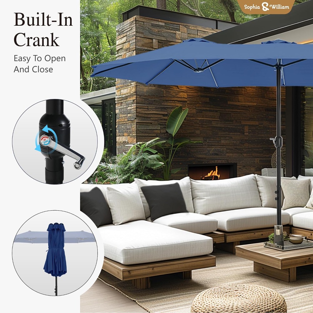Sombrilla Rectangular Extra Gr - Outdoor Furniture Umbrella reseña y precio