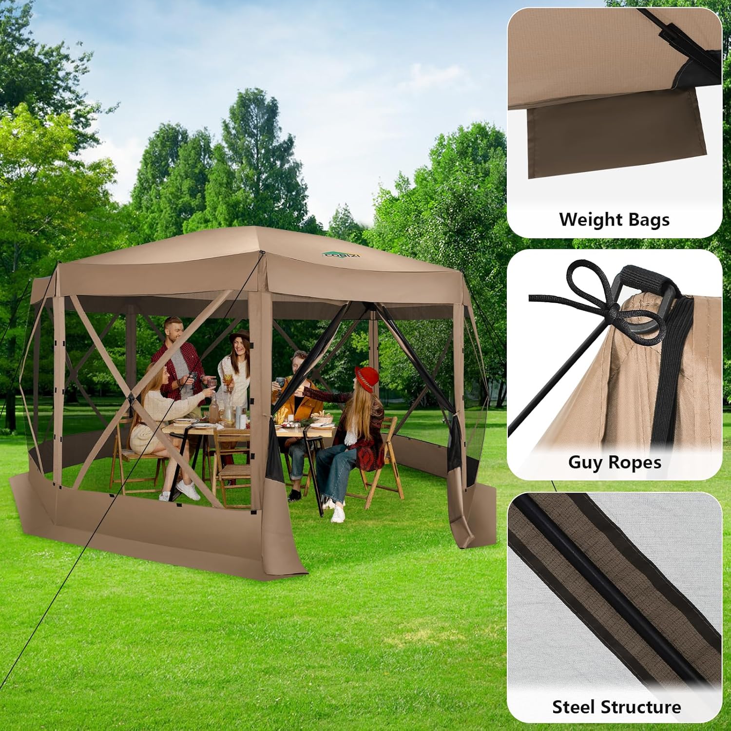 Carpa de camping instantánea 1 - Gazebo Pop Up reseña y precio