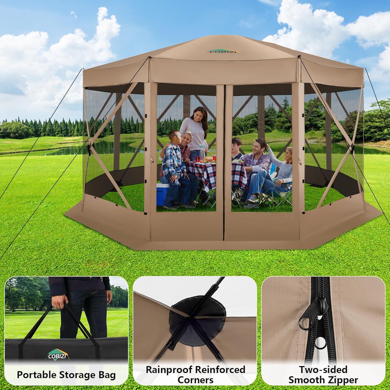 Carpa de camping instantánea 1 - Gazebo Pop Up reseña y precio
