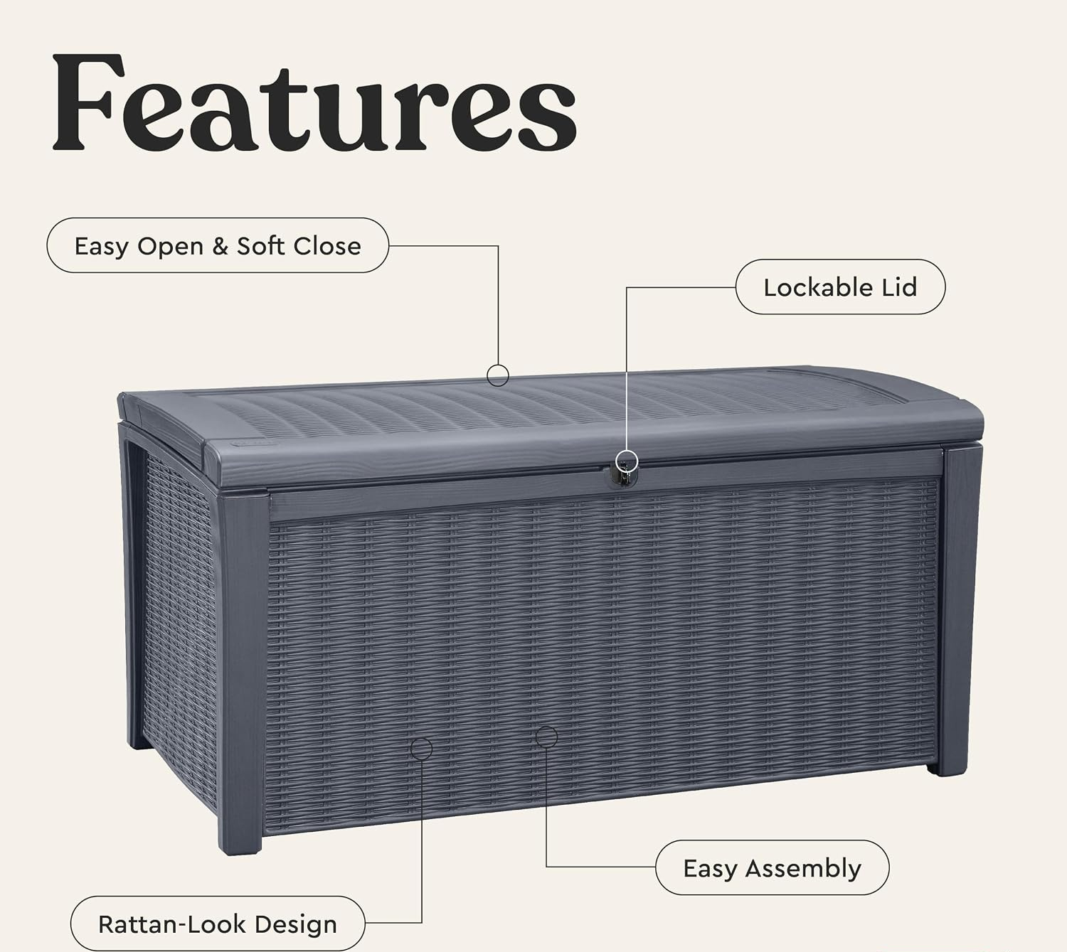 Caja de Almacenamiento Exterio - Outdoor Furniture Cushions reseña y precio