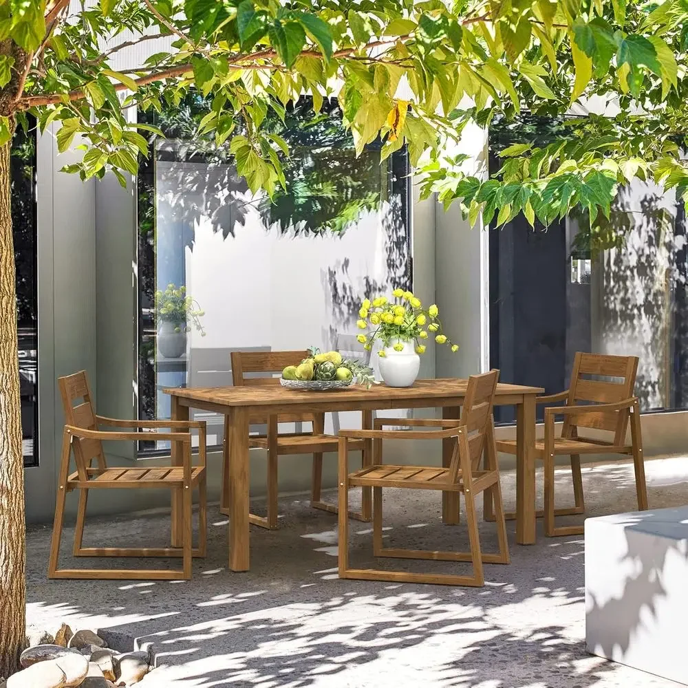 Juego de Comedor para Exterior - Outdoor Furniture Oil Teak reseña y precio