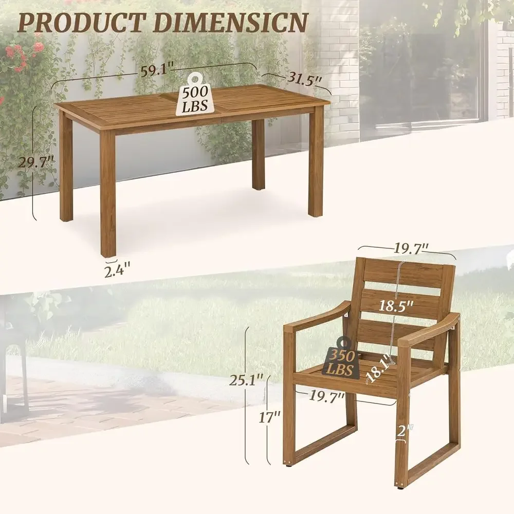 Juego de Comedor para Exterior - Outdoor Furniture Oil Teak reseña y precio