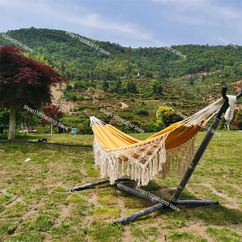 Hamaca Doble de Lona con Borla - Outdoor Furniture Yellow reseña y precio