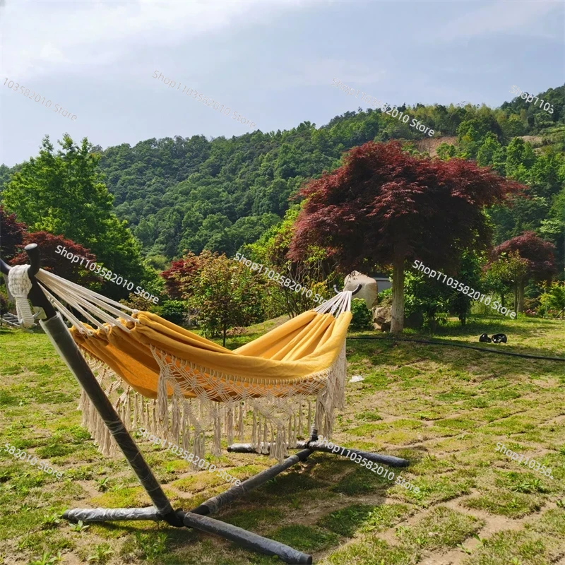 Hamaca Doble de Lona con Borla - Outdoor Furniture Yellow reseña y precio