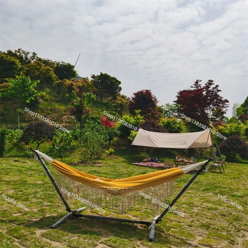 Hamaca Doble de Lona con Borla - Outdoor Furniture Yellow reseña y precio