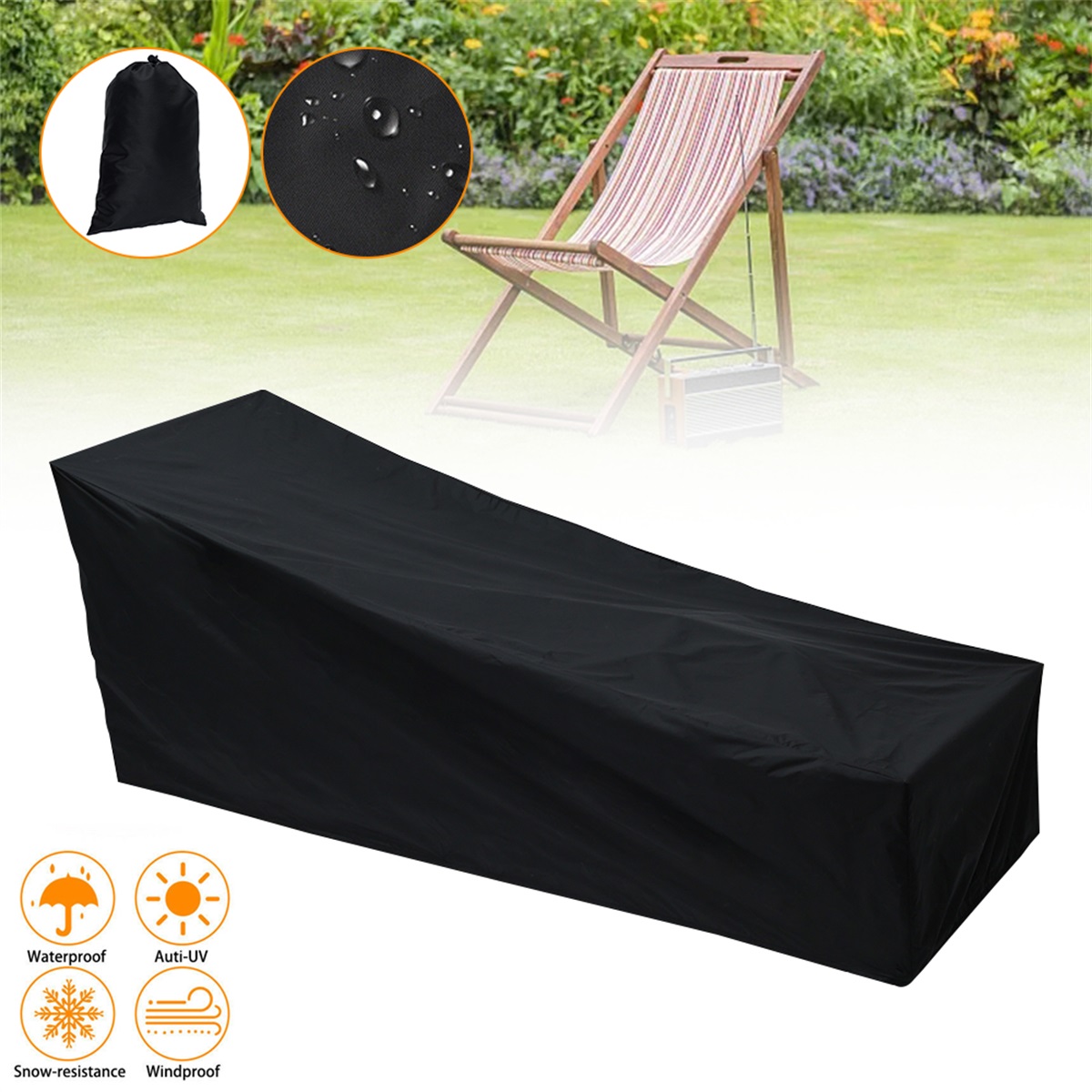 Cubierta para tumbona de jardí - Outdoor Furniture Weatherproof reseña y precio