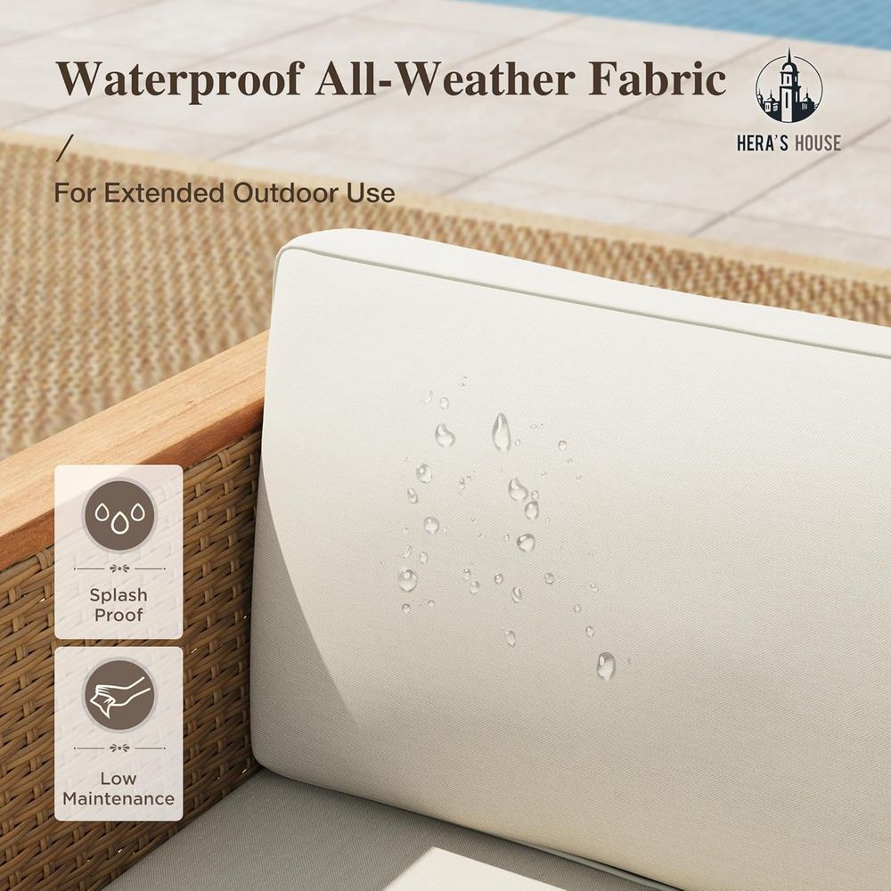 Conjunto seccional de mimbre p - Outdoor Furniture Yellow reseña y precio