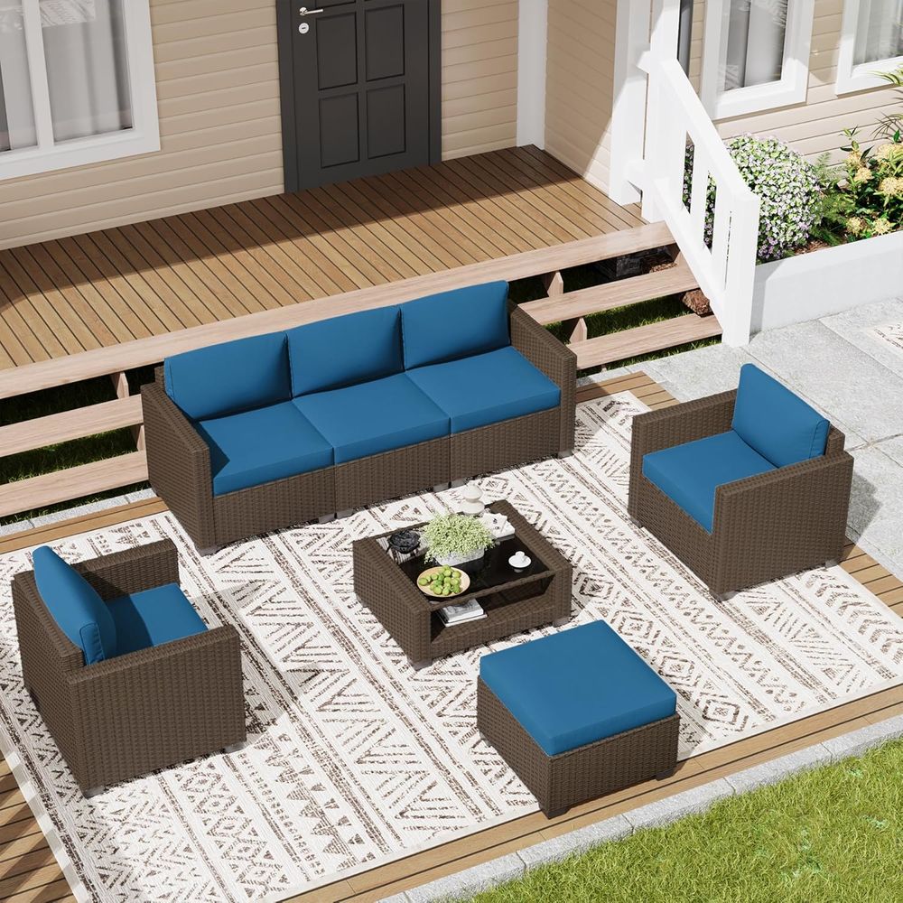 Juego de Muebles de Patio de 7 - Outdoor Furniture Cushions reseña y precio