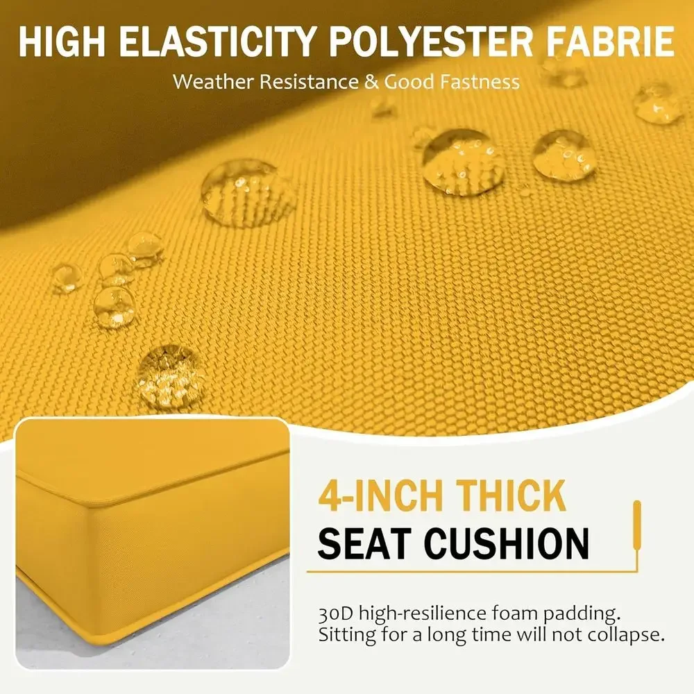 Juego de 5 Cojines para Mueble - Outdoor Furniture Yellow reseña y precio
