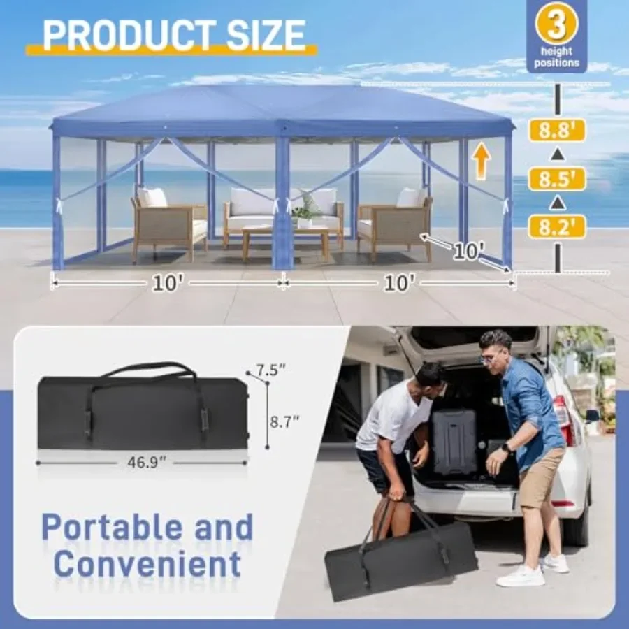 Carpa Pop-Up 10x20 con Paredes - Gazebo Pop Up reseña y precio